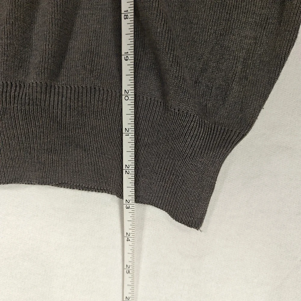 Vintage Jetstar Gray Wool Blend V-Neck Sweater Vest Mens Size 38 Charcoal Marl